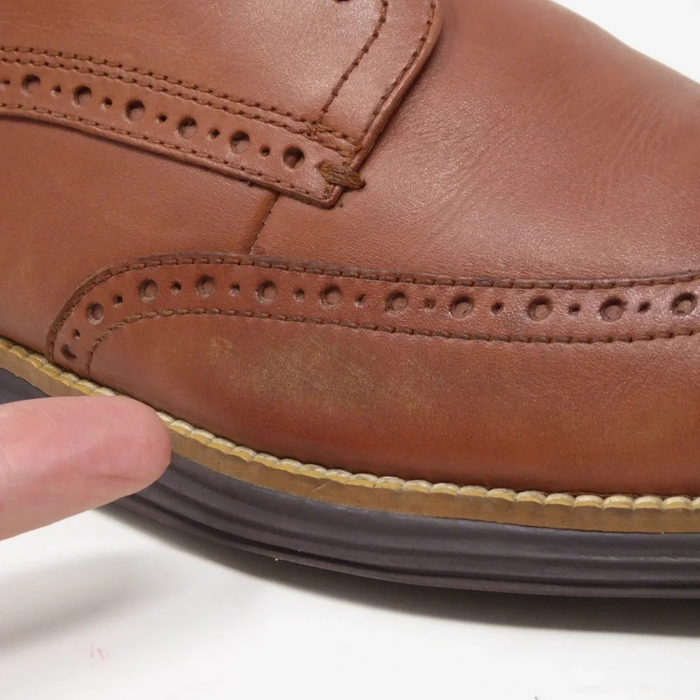 Cole Haan Mens Original Grand Wingtip Oxford British Tan Leather C26472 10.5M